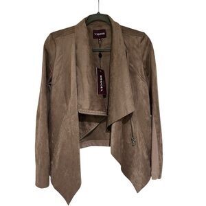 Vigoss Women's Brown Suede Blazer